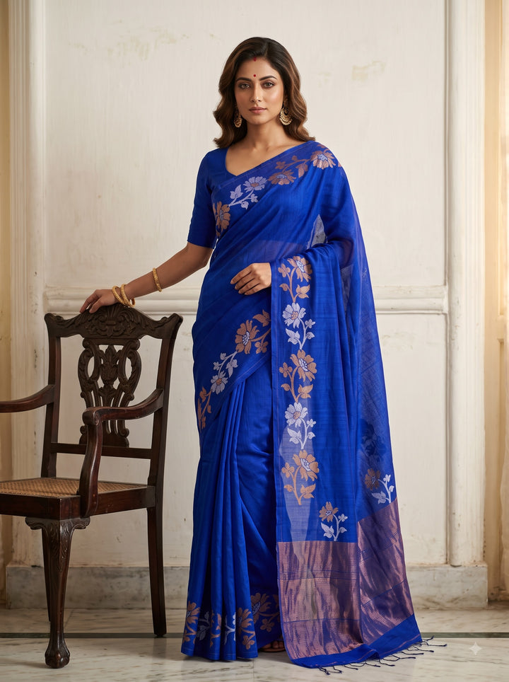 Agomoni Aabha – Soft Pure Matka Jamdani Saree