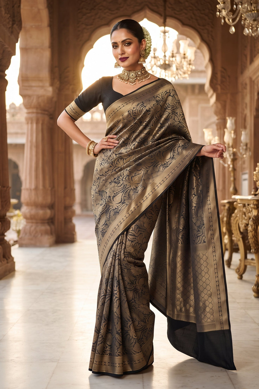 Maharani Weaves Katan Silk Saree