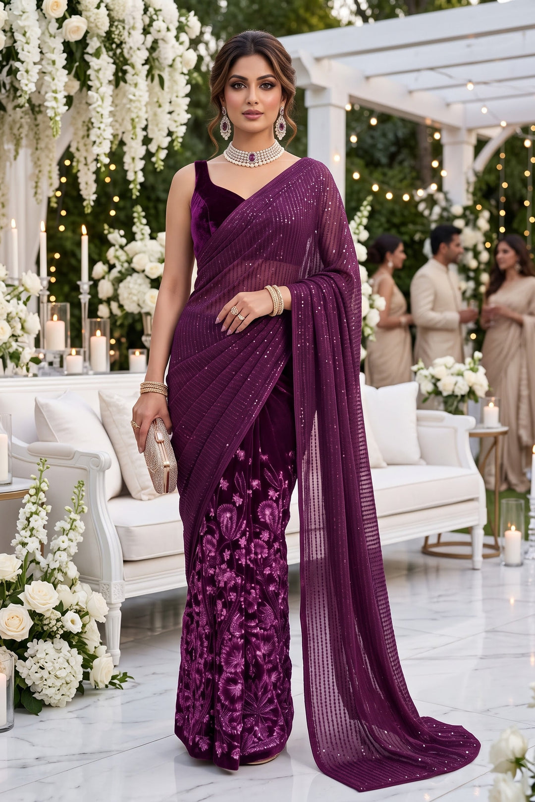 Romance Royale Georgette Silk Saree
