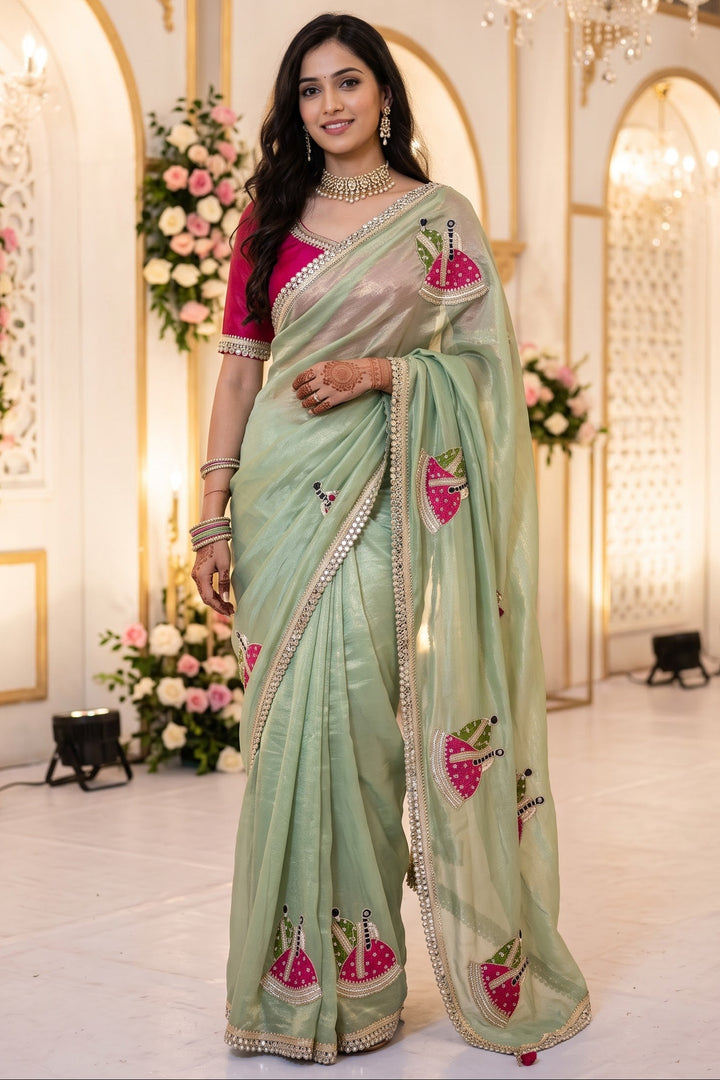 Shaadi Sargam Fancy Silk Saree with Cutdana Work