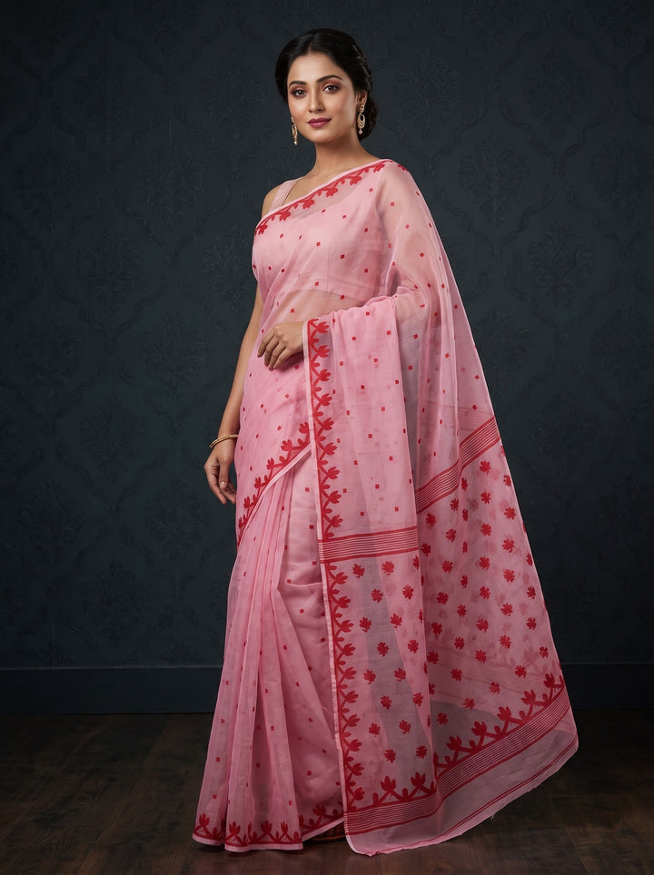 Uro Chithi Dhakai Jamdani Saree