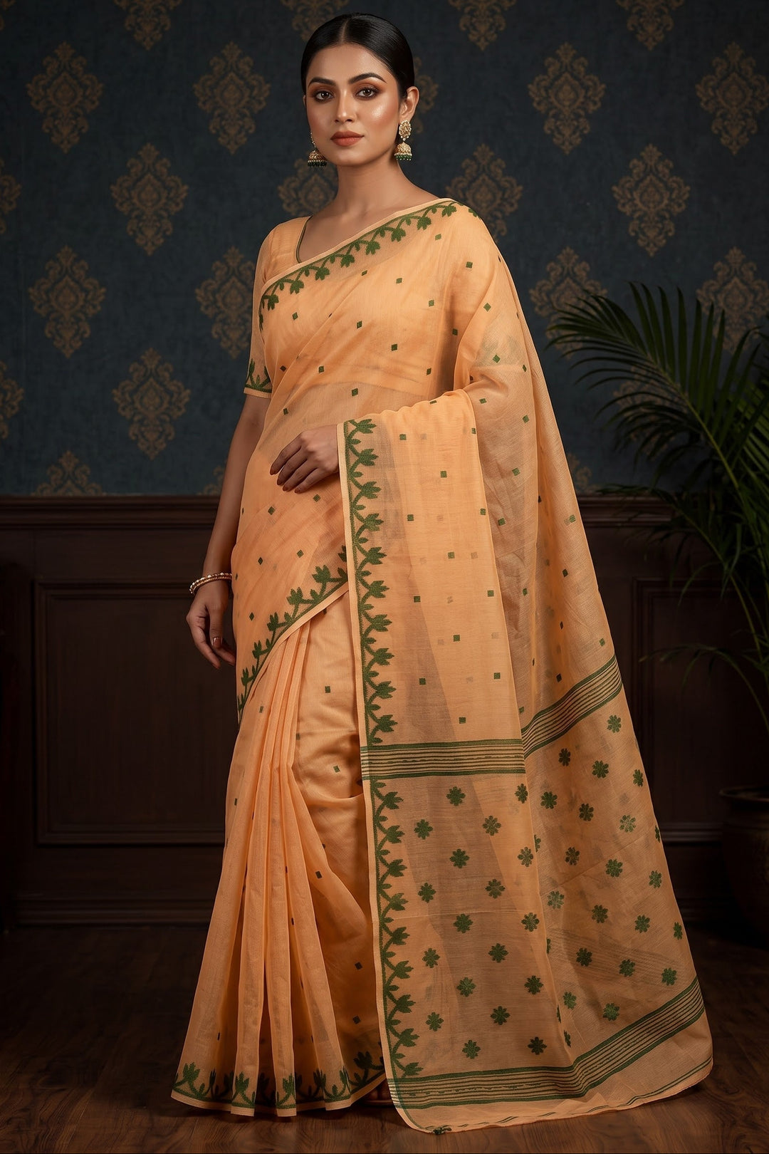 Uro Chithi Dhakai Jamdani Saree