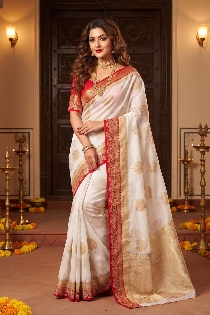 Rajrani Khaddi Georgette Designer Saree with Scallop Border
