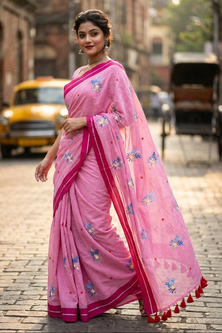 Jasmine Flora Cotton Saree