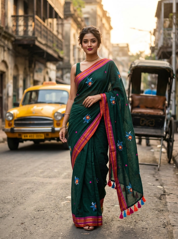 Jasmine Flora Cotton Saree