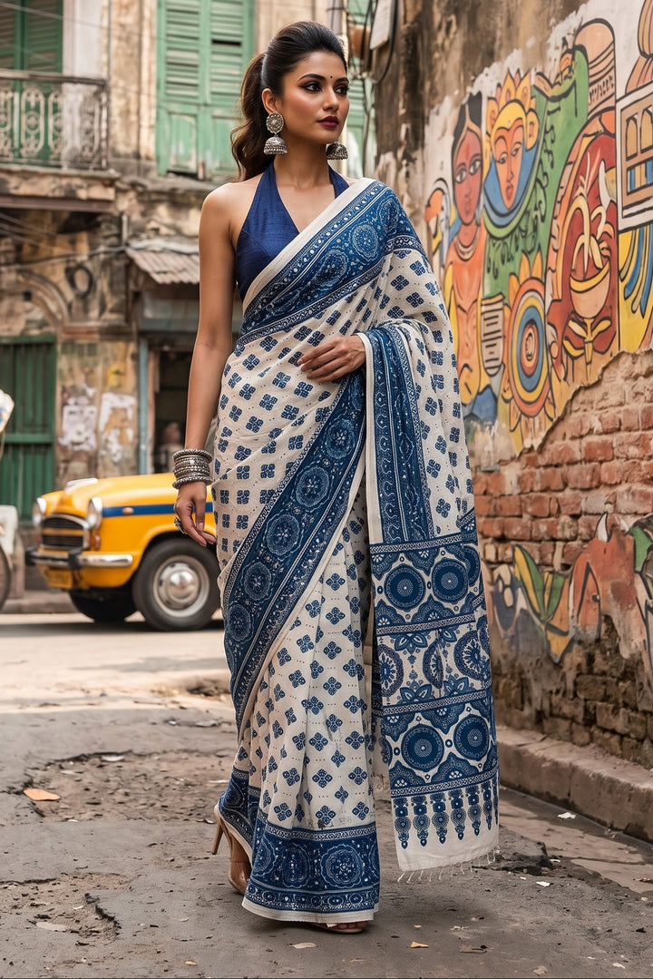 Pretty Obsession Modal Silk Saree With Mirror Work