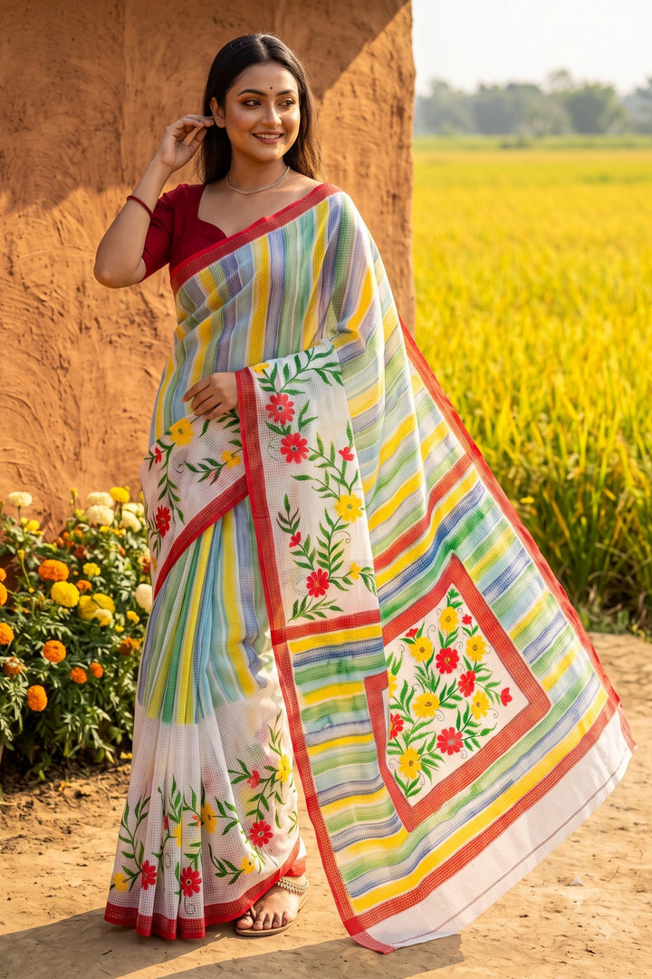 Mallika Hand Painted Resham Kota Saree