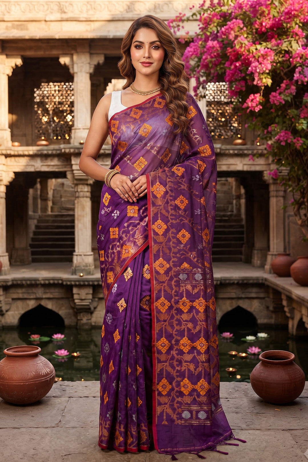 Bonediyana (বনেদিয়ানা)Bengal Jamdani Saree