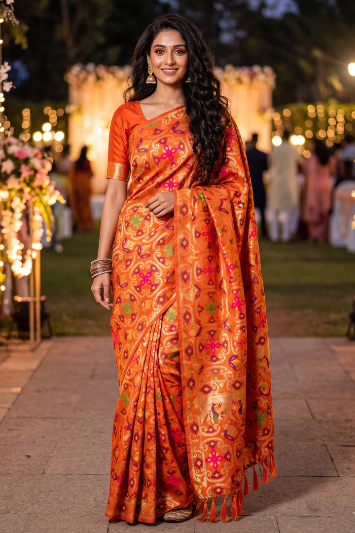 AUREVA Banarasi Patola Silk Saree