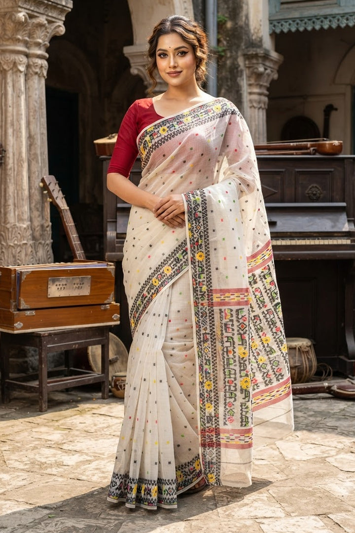 Sutrorekha Dhakai Jamdani Saree