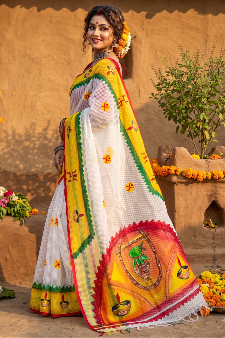 Chandika Hand Painted Resham Kota Saree