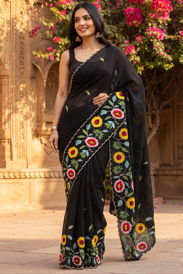 Meadow Sonnet Georgette Designer Saree