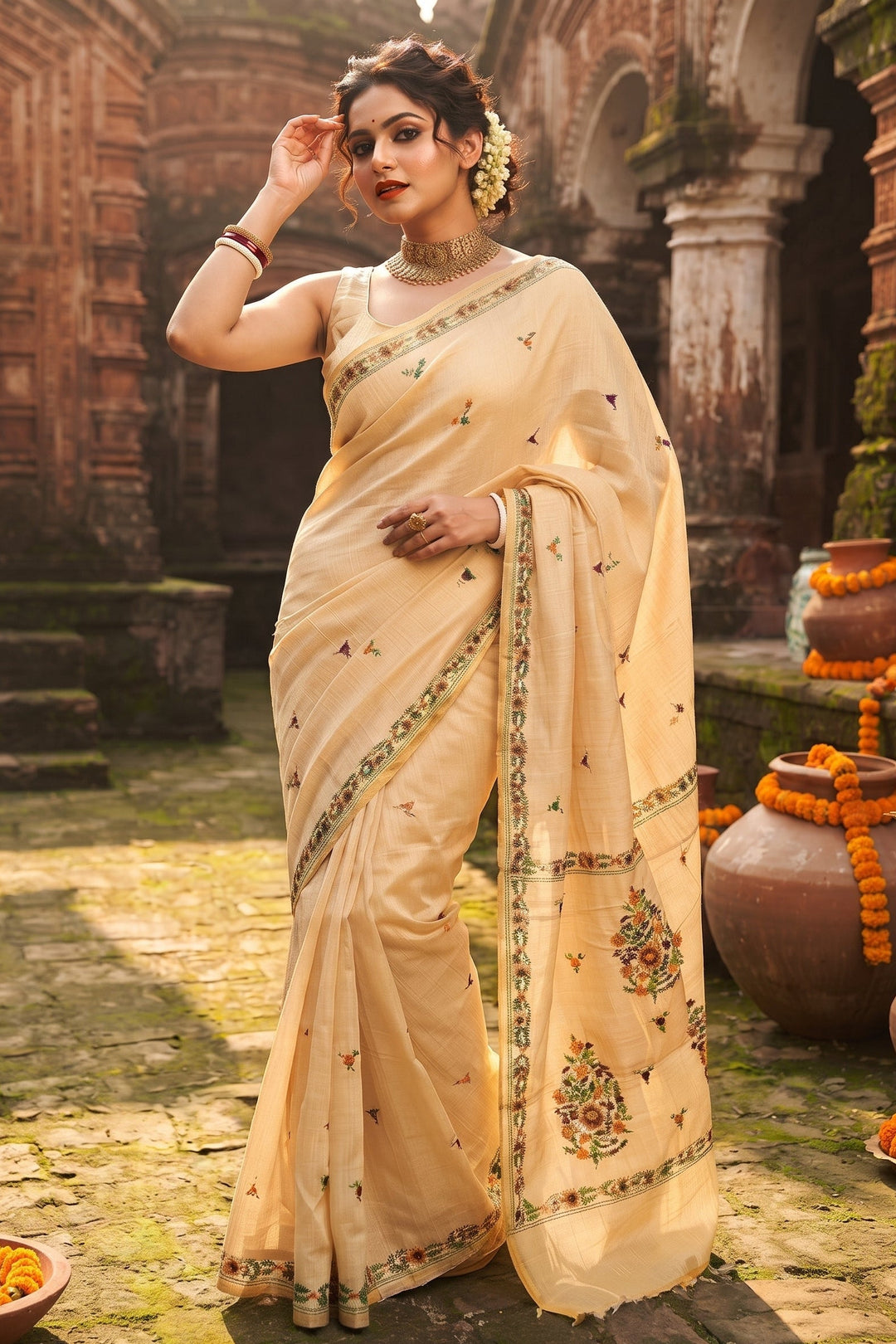 Swarnanjali Semi Tussar Silk Saree 5