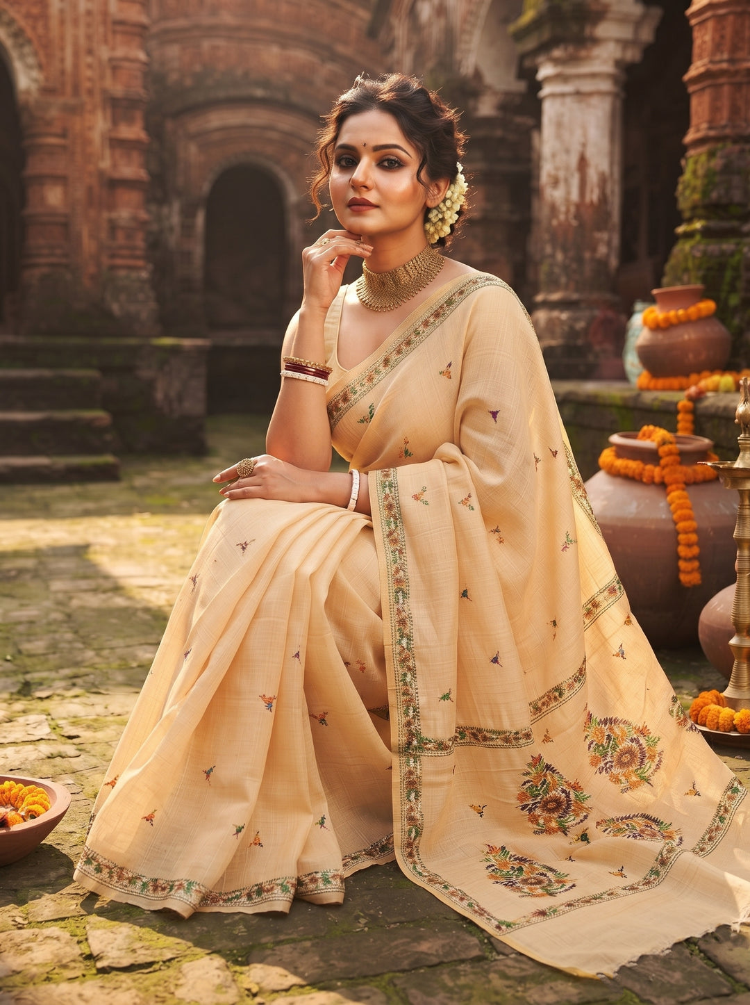 Swarnanjali Semi Tussar Silk Saree 5
