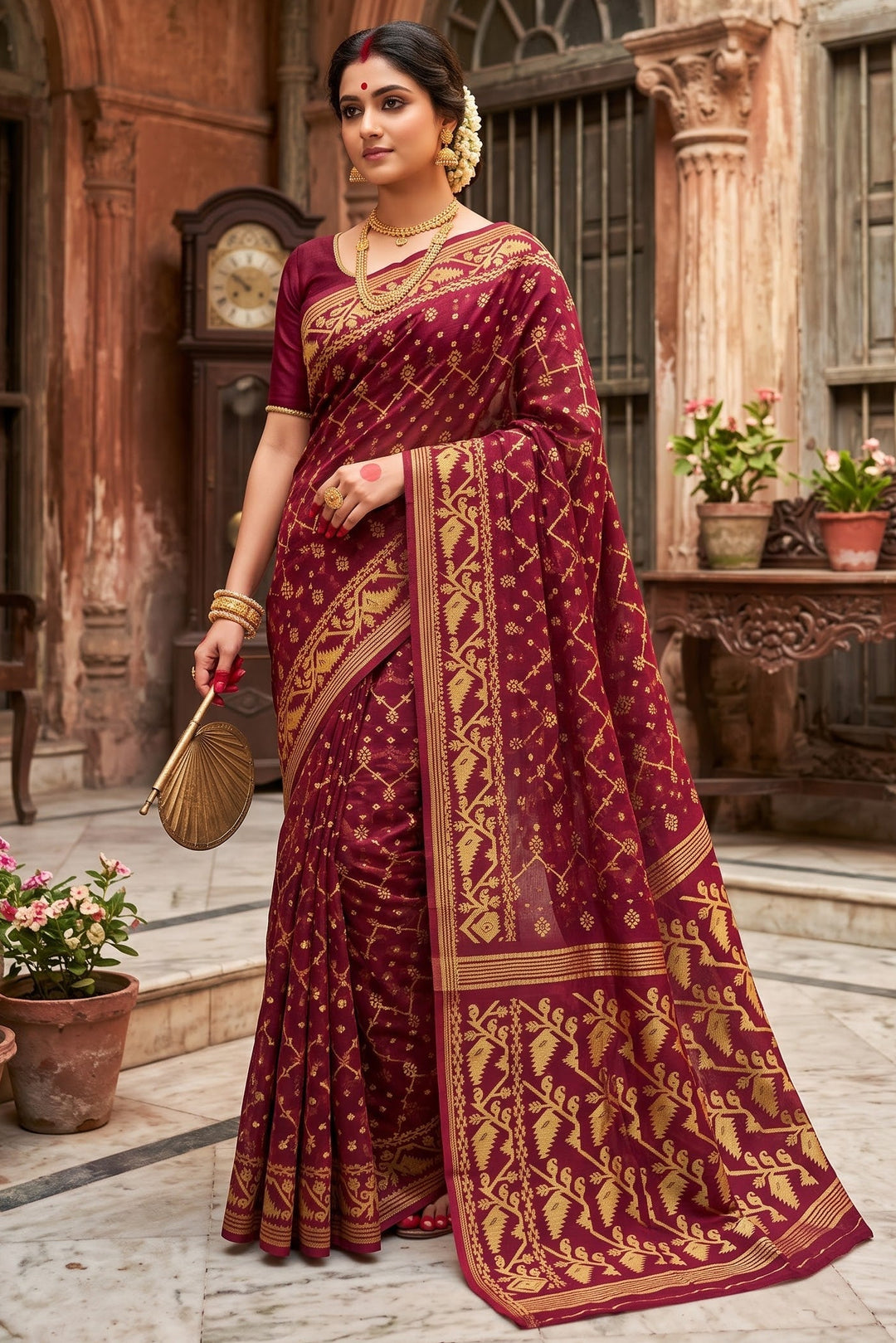 BishnuPriya Dhakai Jamdani Saree