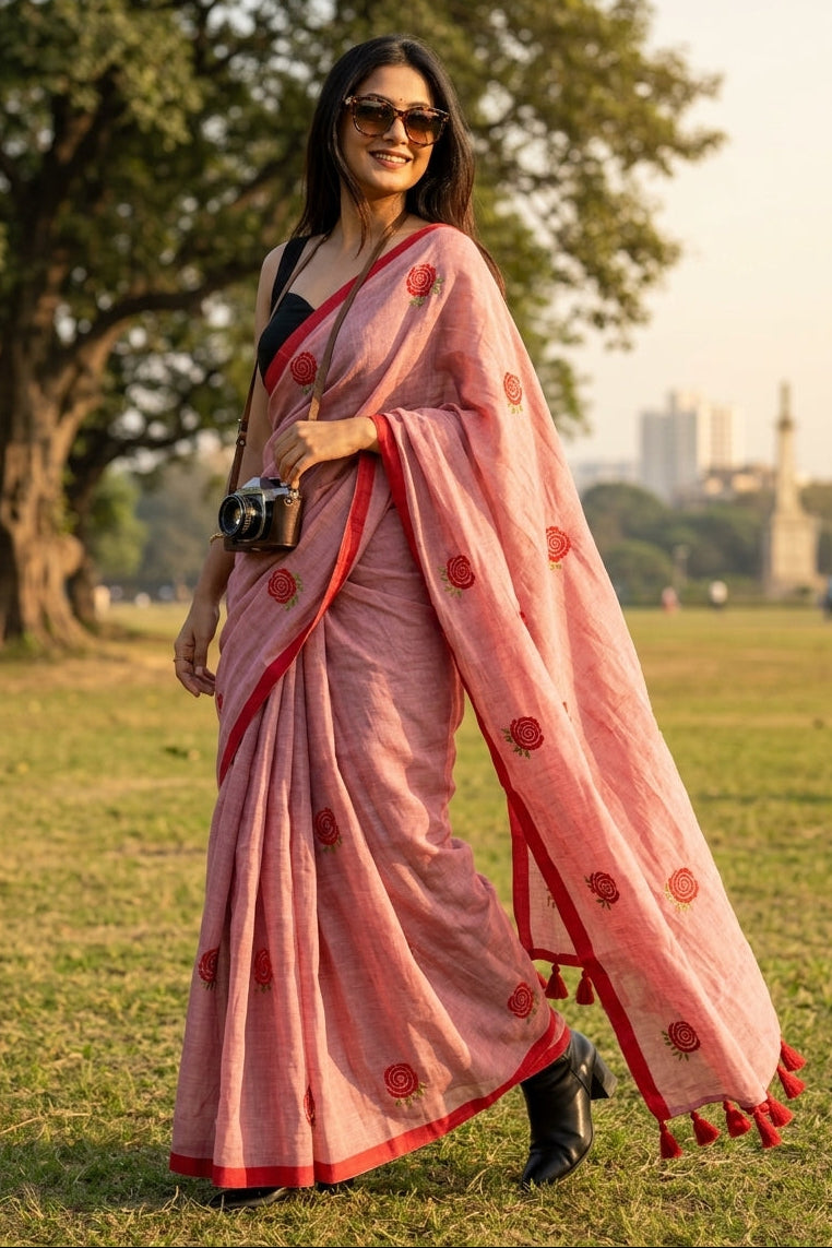 Sunrose Elegance Mul Cotton Saree