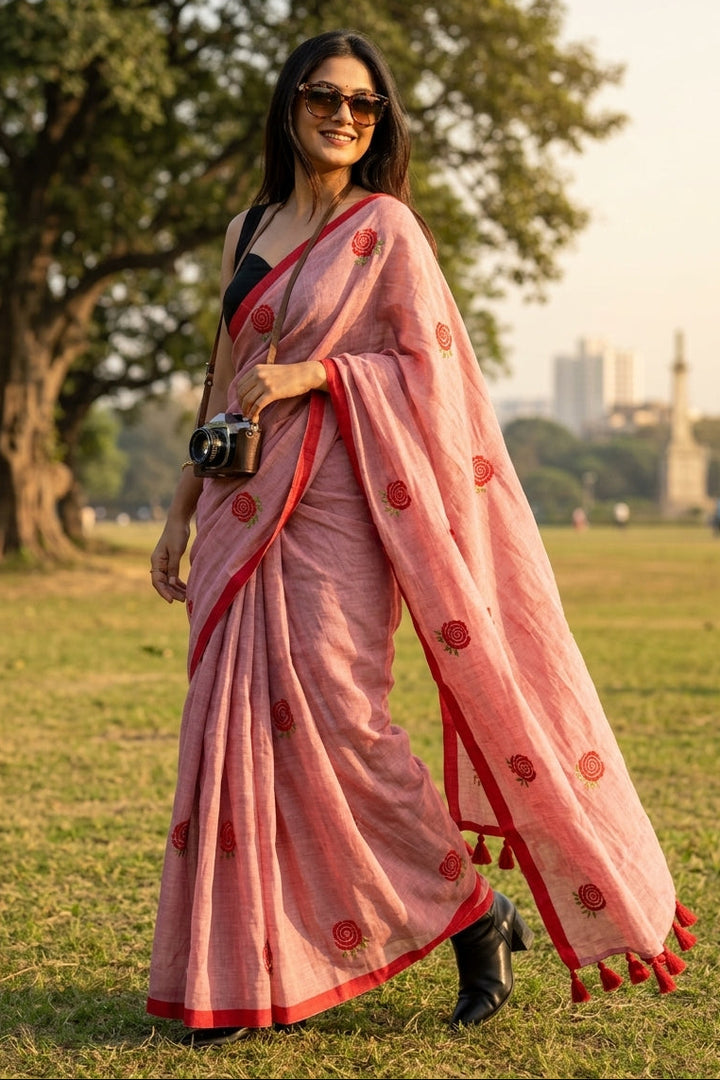 Sunrose Elegance Mul Cotton Saree