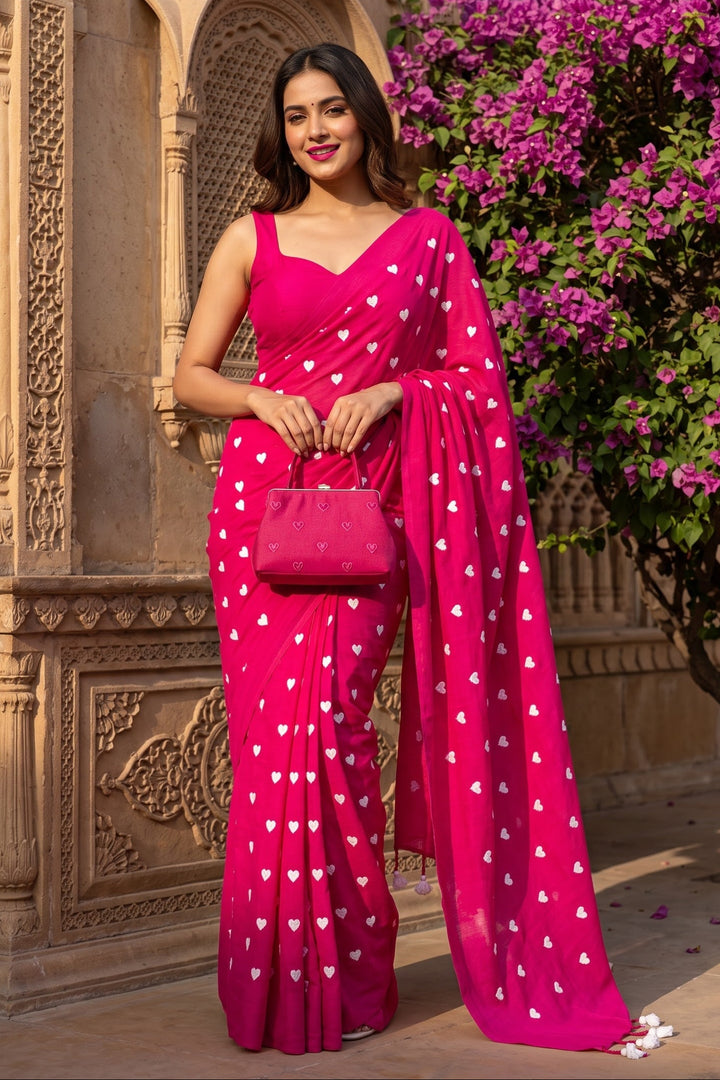 Endless Love – Khadi Cotton Embroidery Saree