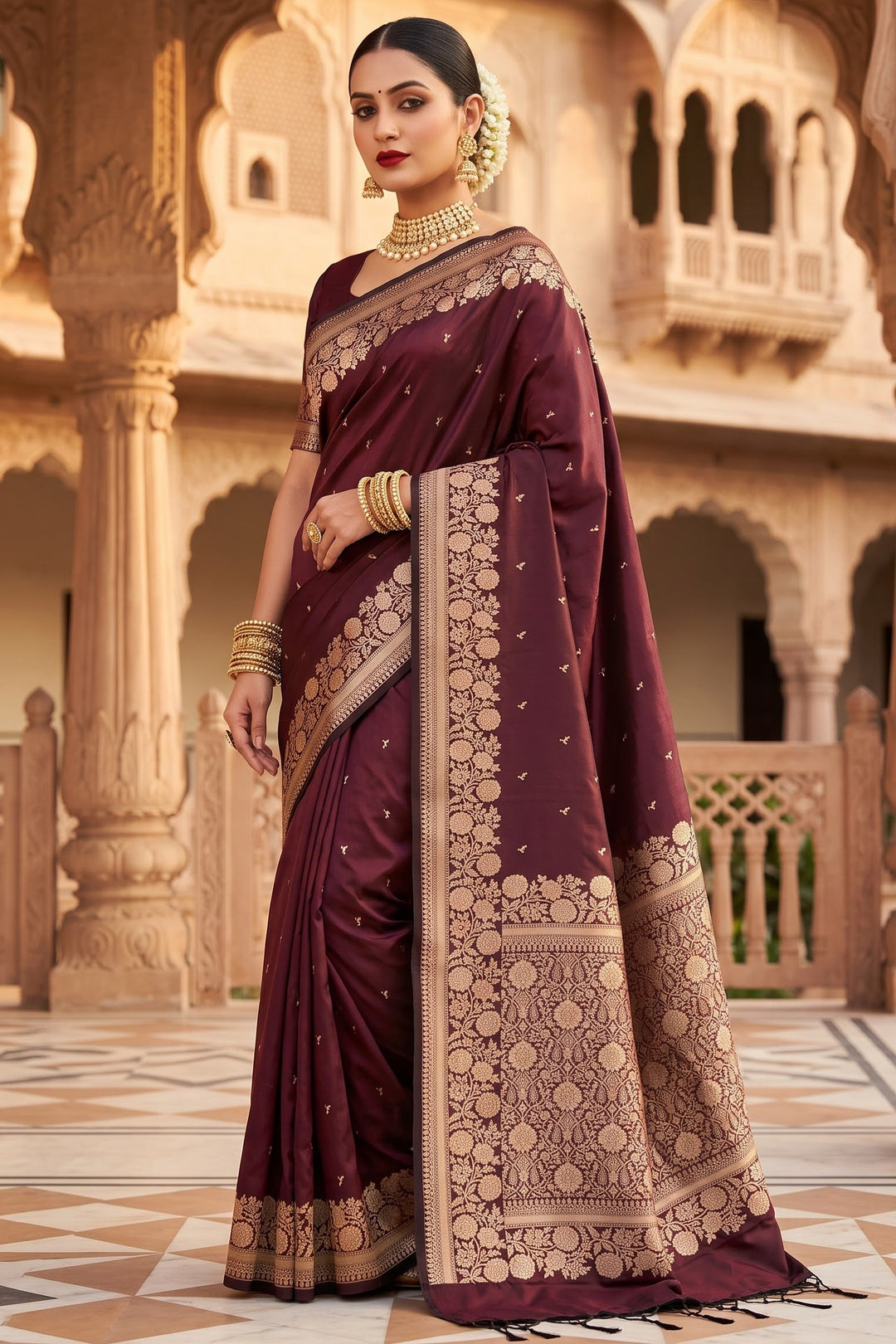 Flame of Passion - Muga Katan Silk Saree