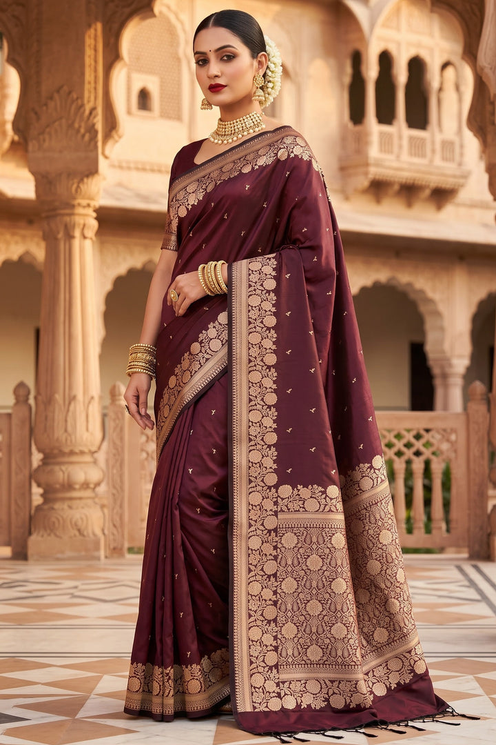 Flame of Passion - Muga Katan Silk Saree