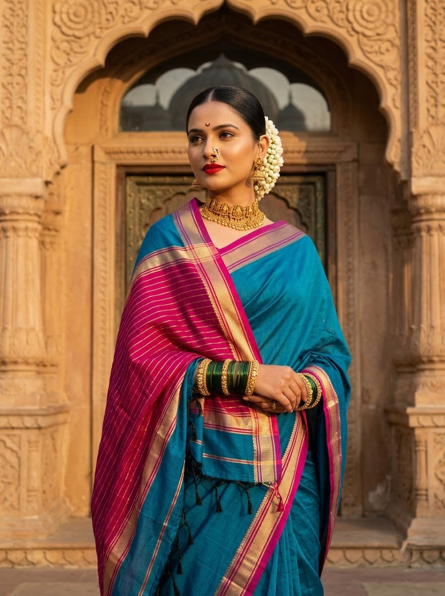 Navi Saaj - Muga Maheswari Cotton Saree