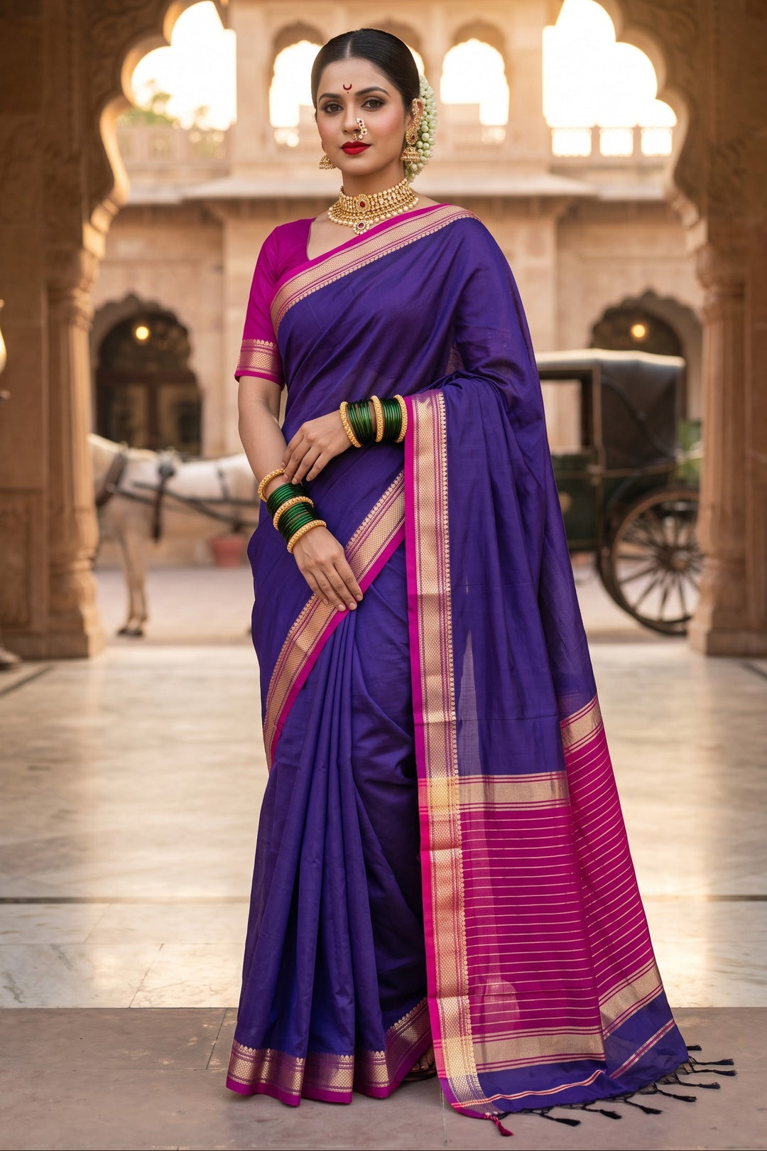 Navi Saaj - Muga Maheswari Cotton Saree