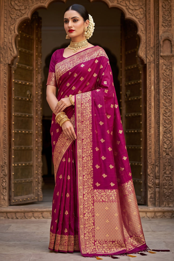 Where Magic Lives- Banarasi Semi Katan Silk Saree