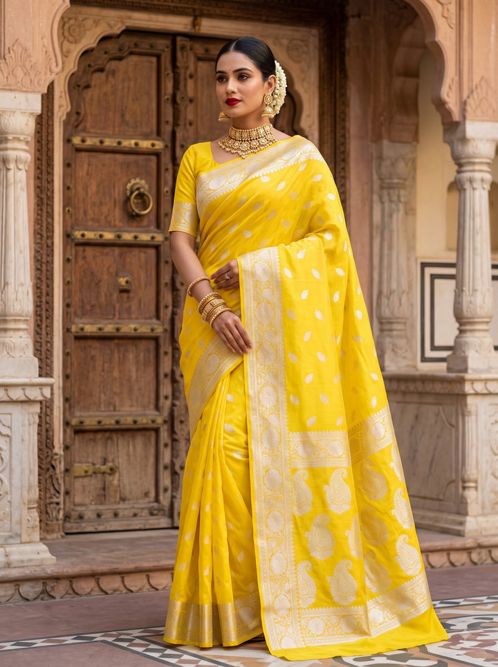 The Luxe -Semi Georgette Banarsi Saree