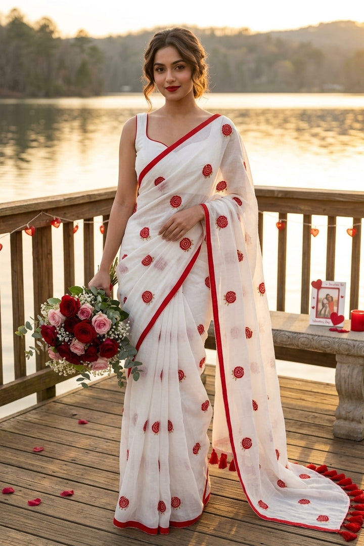 Sunrose Elegance Mul Cotton Saree