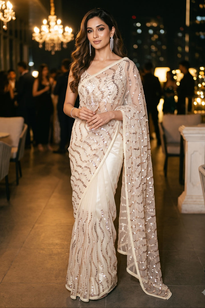 Glamour Queen Designer Net Saree
