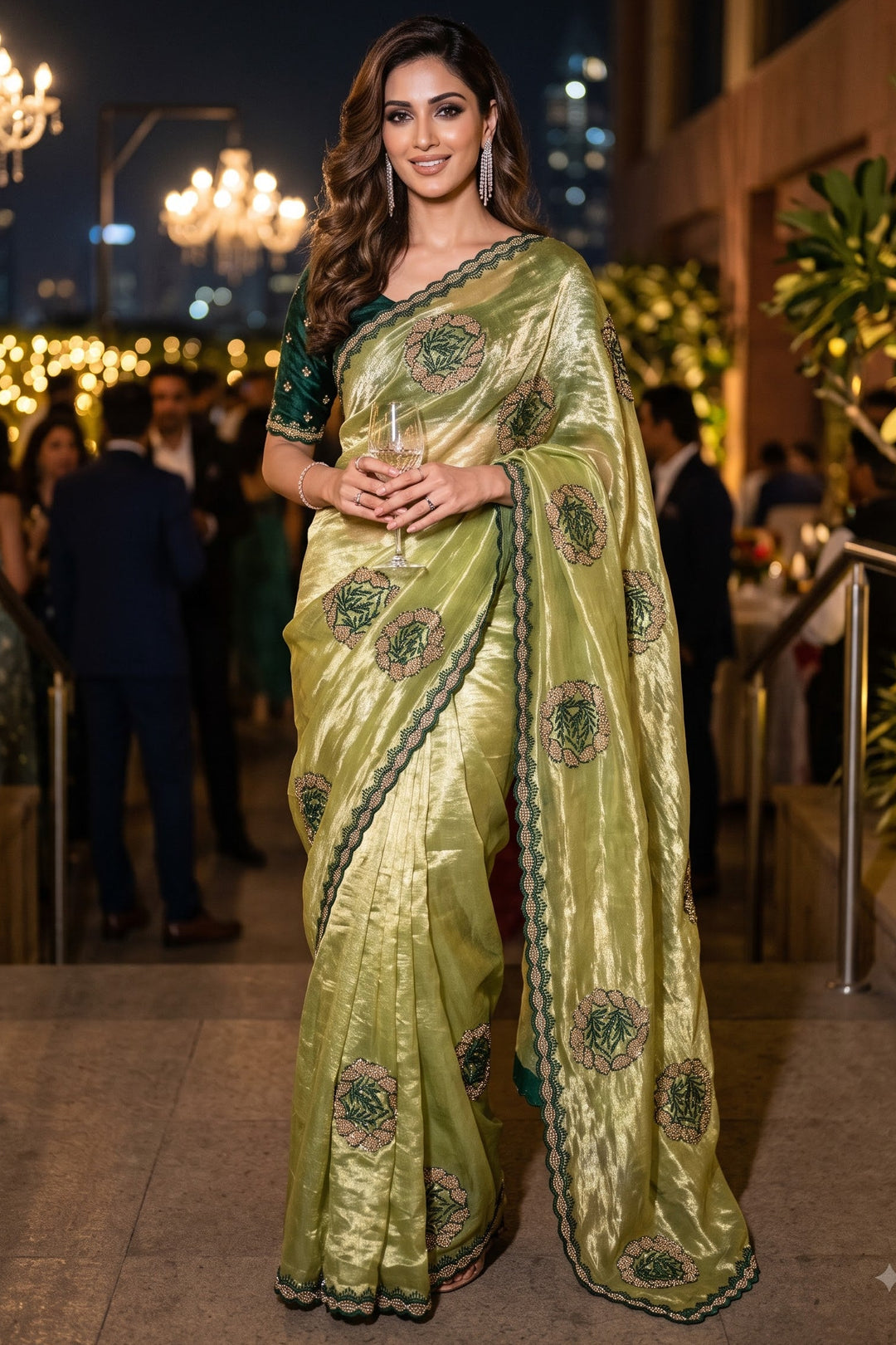 Blush Rose Satin Silk Saree