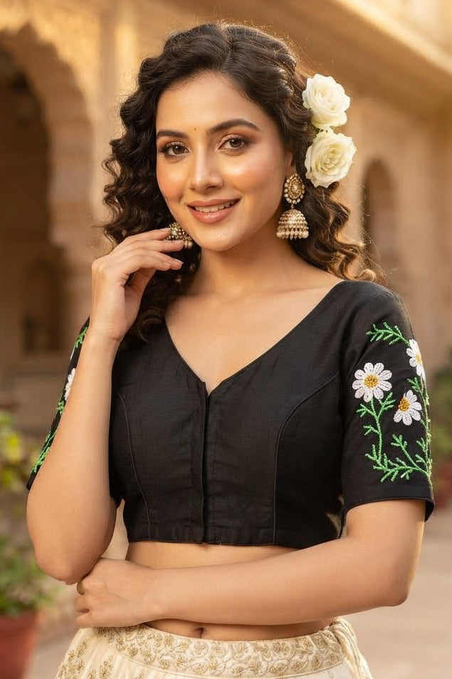Daisy Enchant Vichitra Silk Blouse