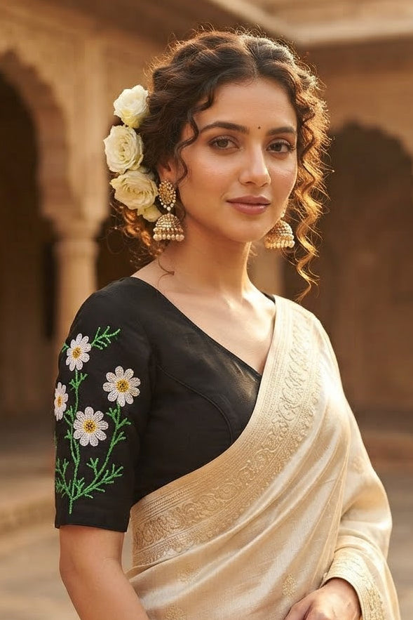 Daisy Enchant Vichitra Silk Blouse