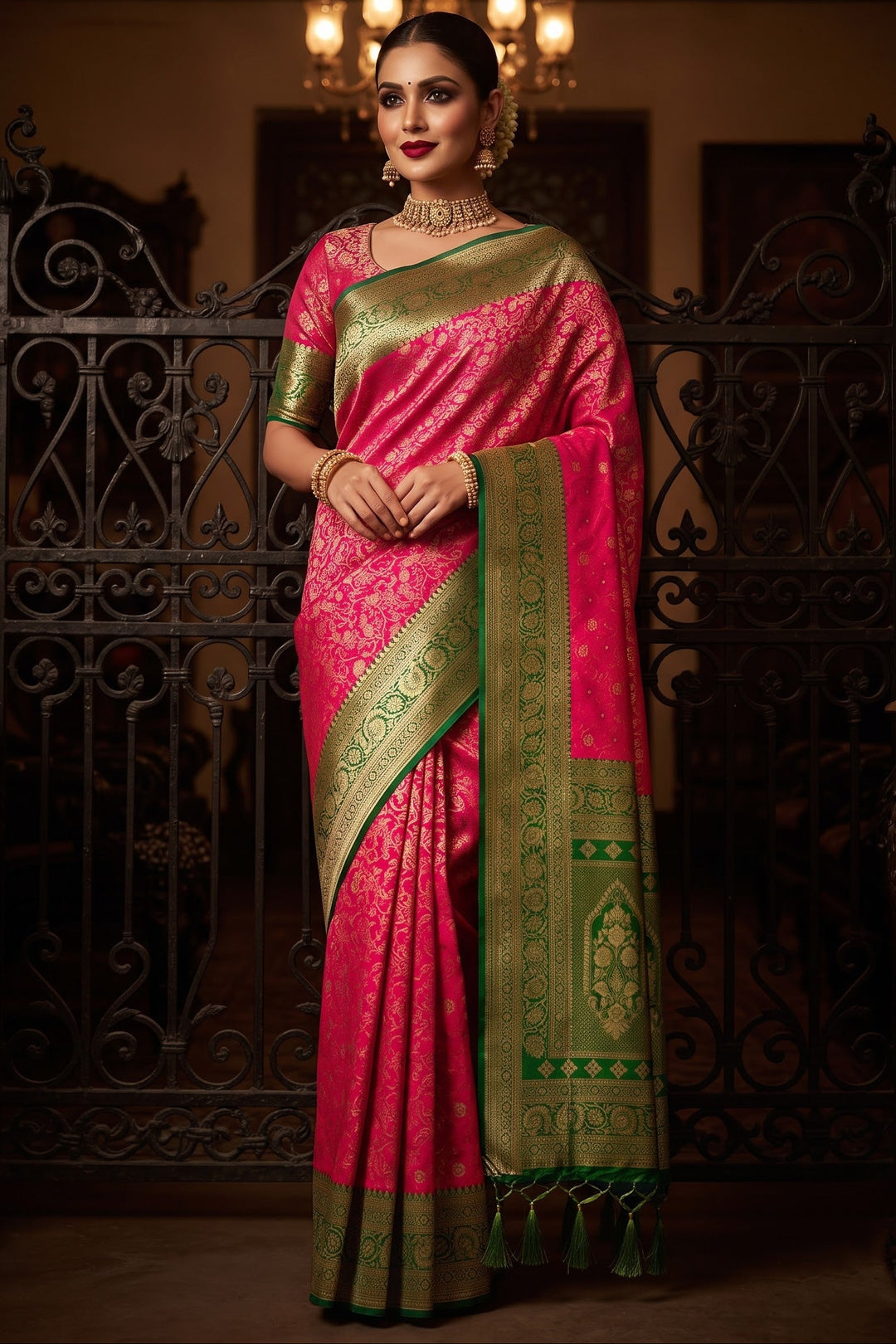 Aurelia Royale Crepe Khaddi Silk Saree