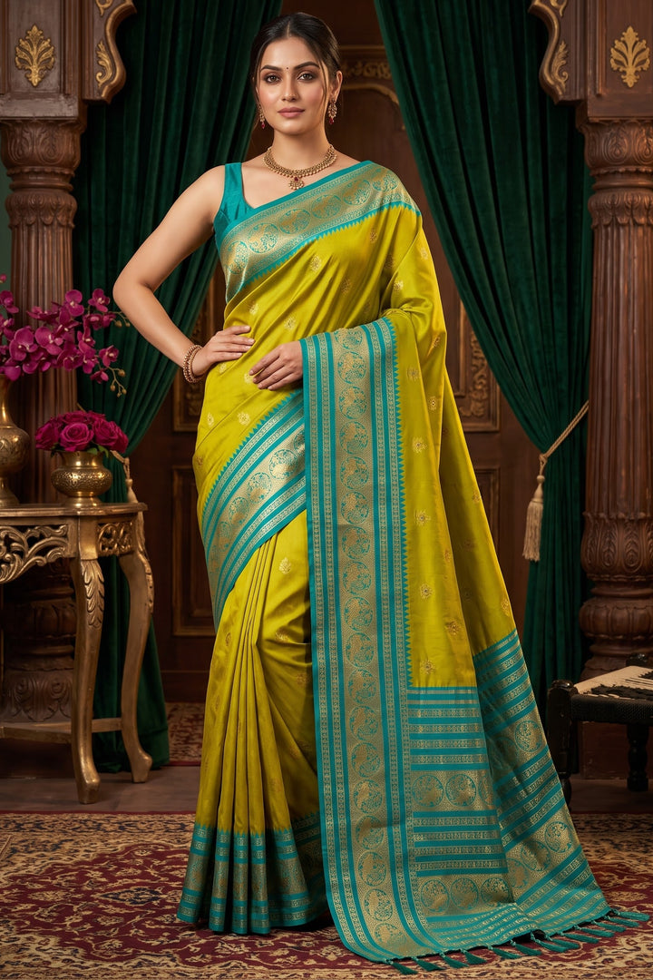 A Tale of Two Tones Fancy Silk Saree