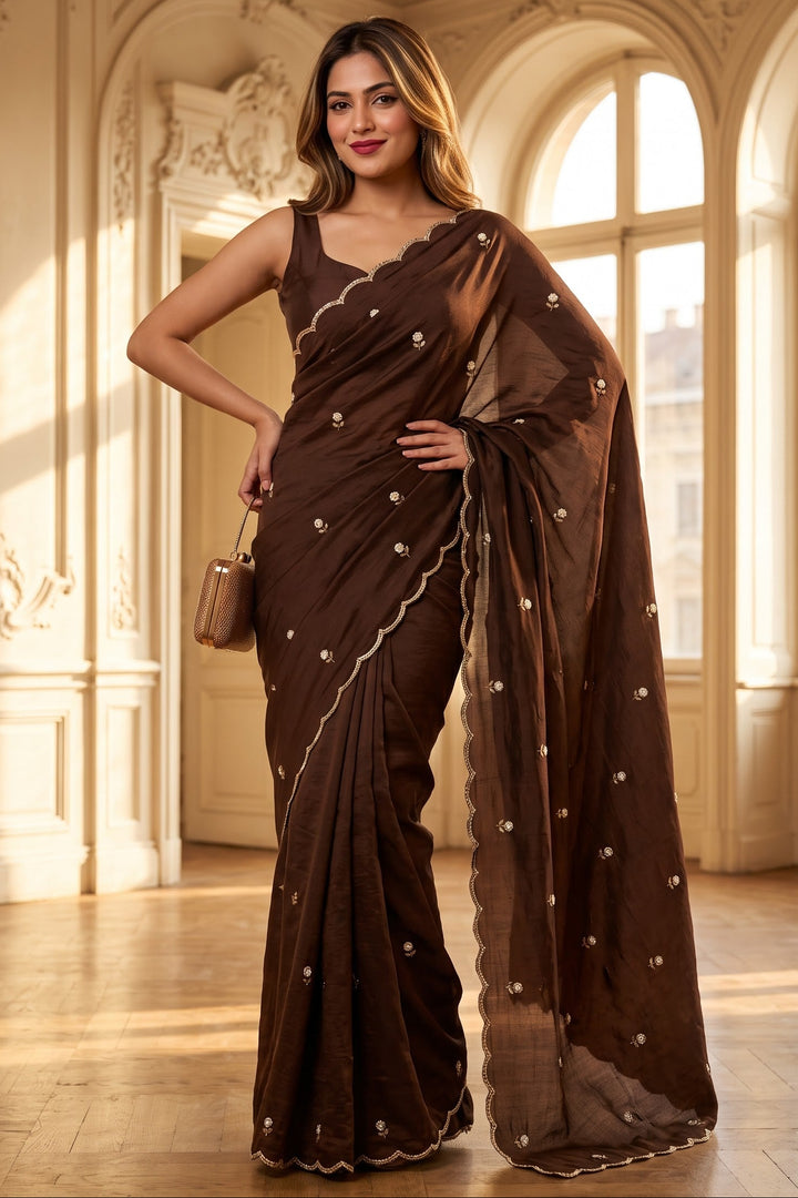 Glam Crush Rangoli Silk Saree