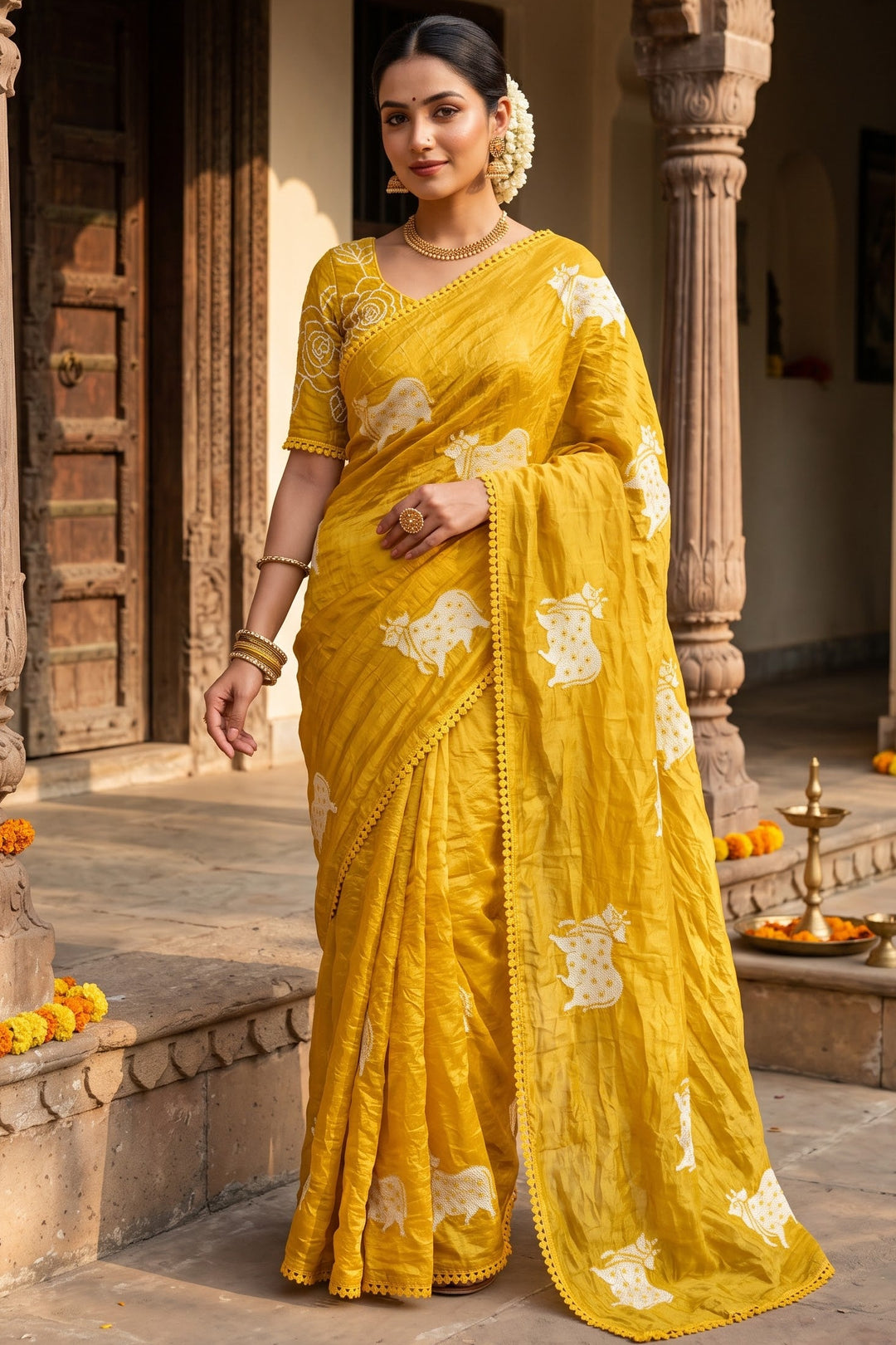 Blessings of Tradition Crush Silk Saree