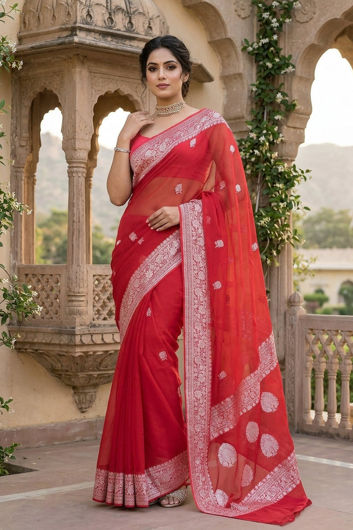 Khaddi Chiffon Handloom Banarasi