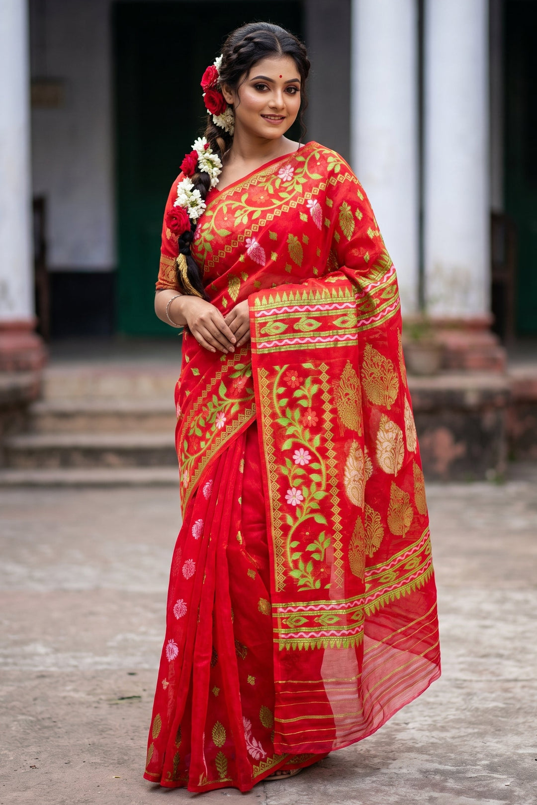 Divyashree Bengal Jamdani Saree
