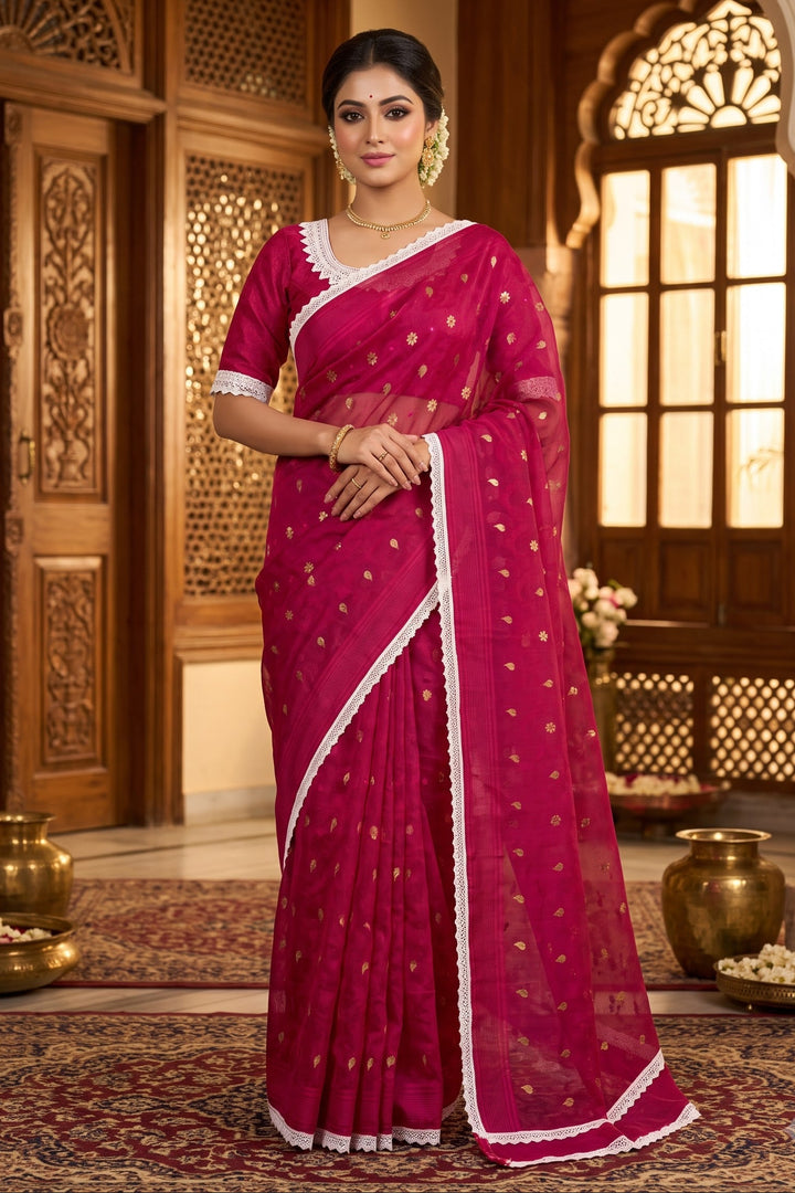 Aradhana Bengal Jamdani Saree with Blouse (Combo)