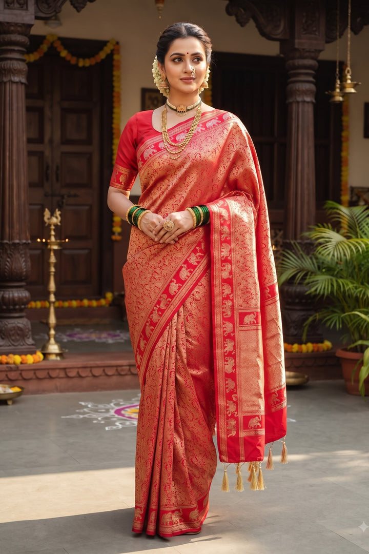 Peshwa Legacy Designer Banarasi Khadi Silk Saree