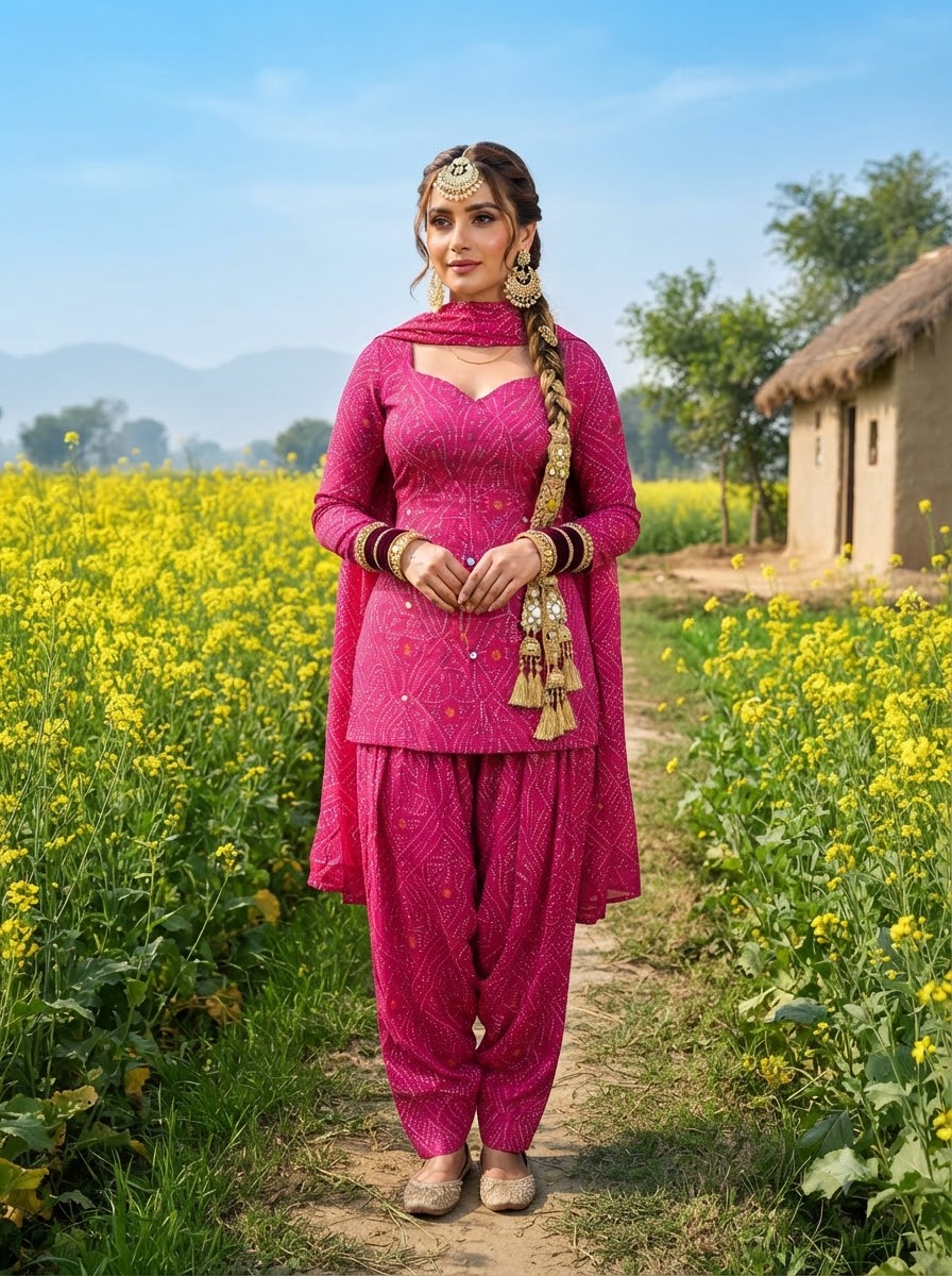 Desi Dil – Premium Cotton Bandhani Kurti Set