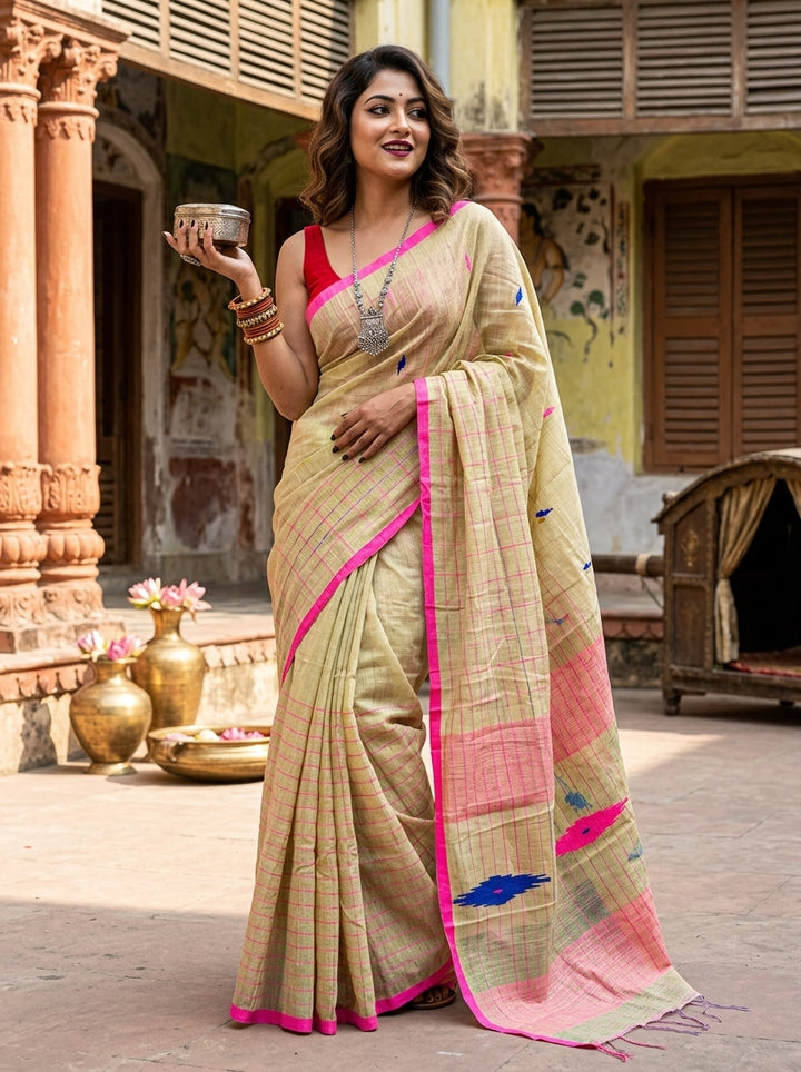 Made Of  Love -Bengal Khadi Saree