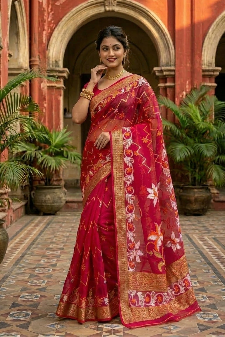Nirjharini Dhakai Jamdani Saree