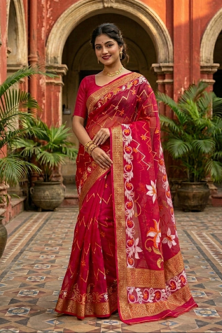 Nirjharini Dhakai Jamdani Saree
