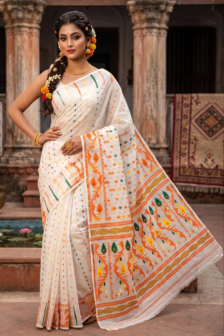 Nakshi Dhara Bengal Jamdani Saree