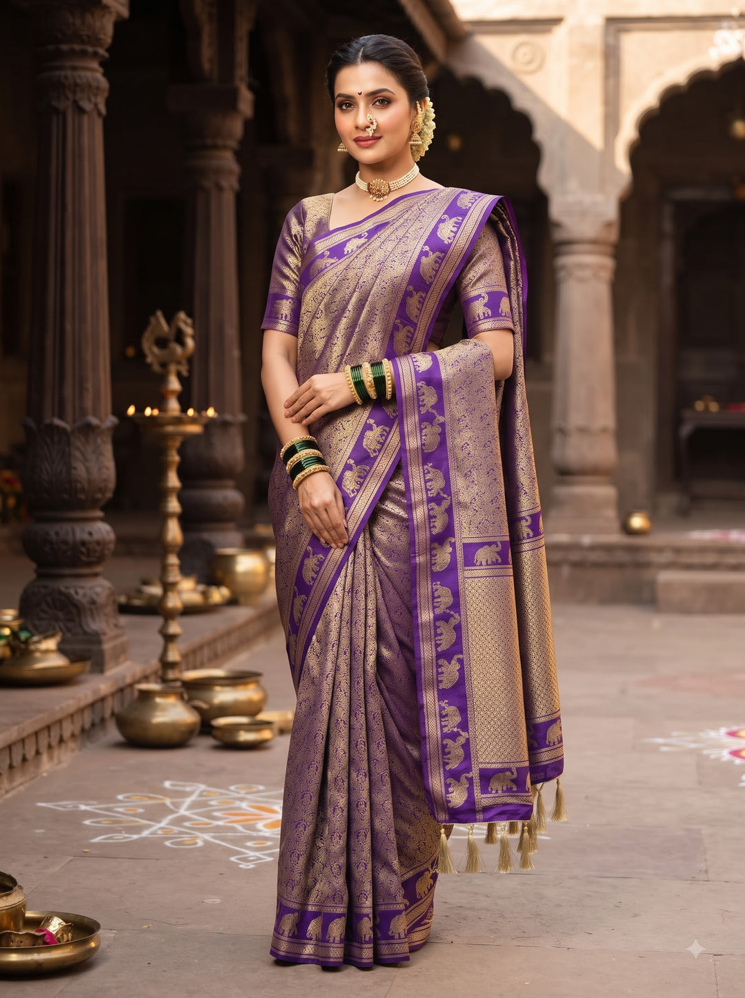 Peshwa Legacy Designer Banarasi Khadi Silk Saree