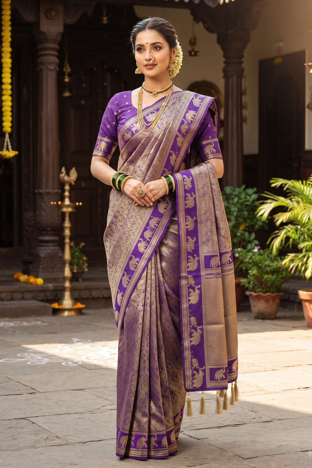 Peshwa Legacy Designer Banarasi Khadi Silk Saree