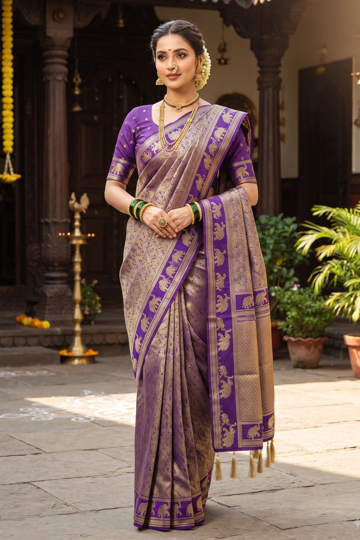 Peshwa Legacy Designer Banarasi Khadi Silk Saree