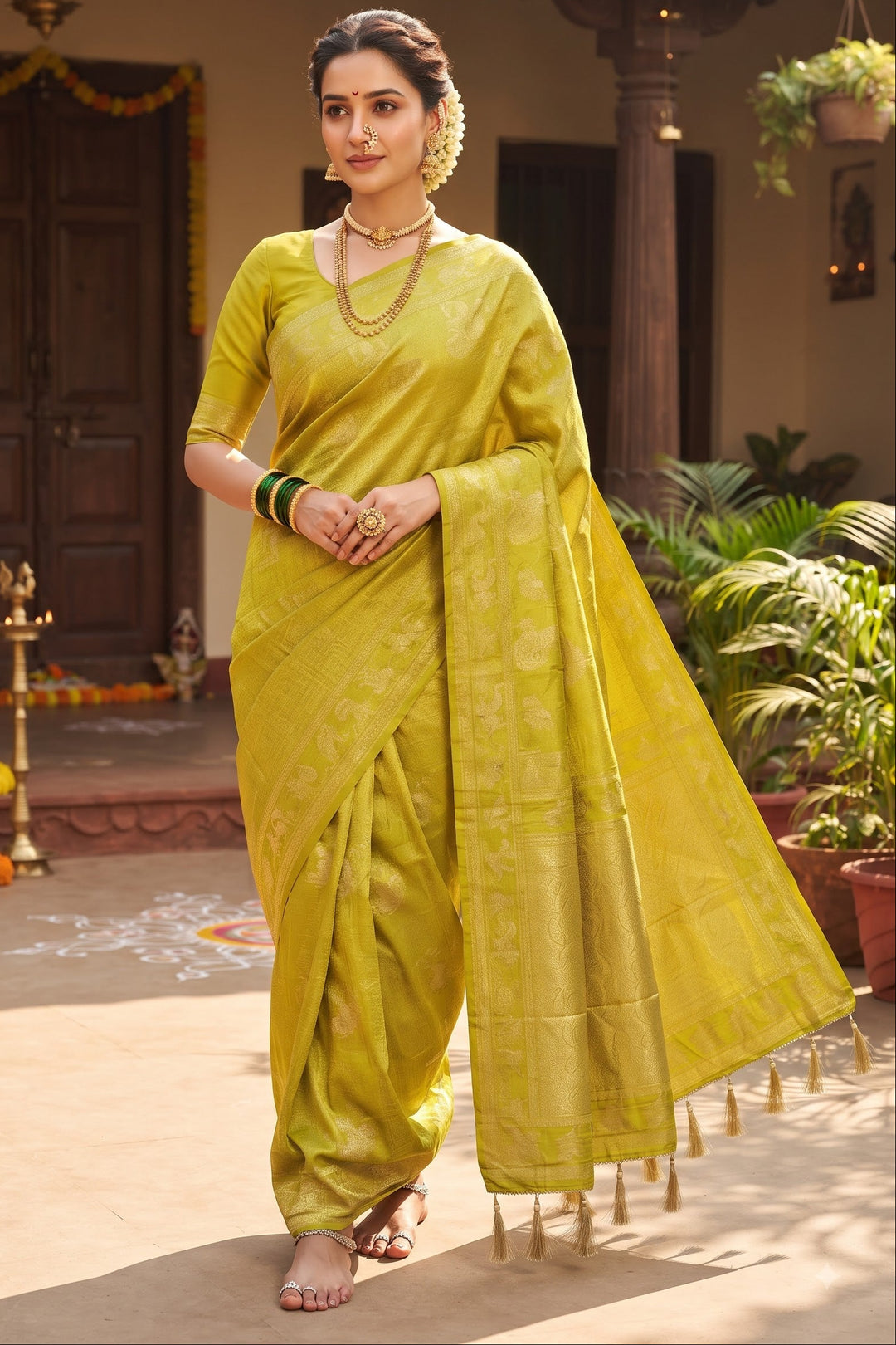 Peshwa Legacy Designer Banarasi Khadi Silk Saree